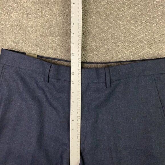 J.CREW Bowery Wool Dress Pants Trousers Blue Men's 36 x 34 Measures 37 x 33 NWT - Picture 13 of 16